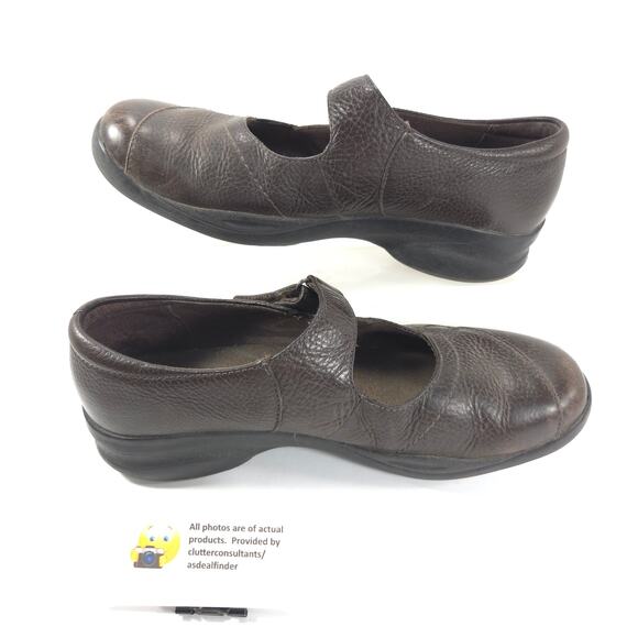 Clarks Leather Casual Slip On Mary Jane Womens Size 9 26068773 Brown - Picture 4 of 9
